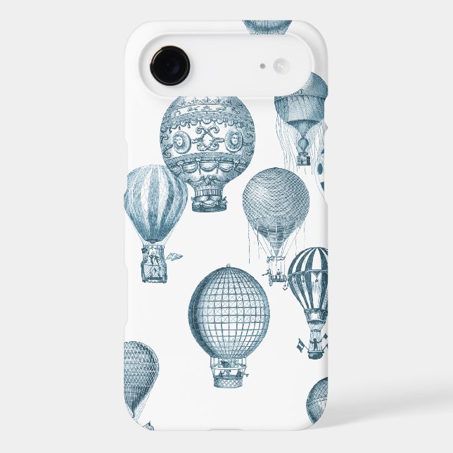 Vintage Hot Air Balloons in Flight iPhone Case (Back)