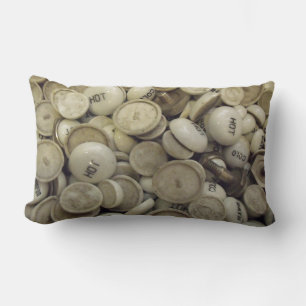 Vintage Hot and Cold Porcelain Knobs Lumbar Cushion