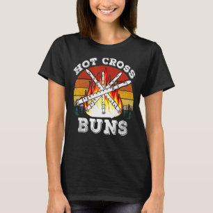 Vintage Hot Cross Buns Humour Retro Cross Buns Cos T-Shirt