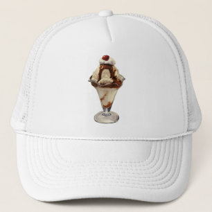 Vintage Hot Fudge Ice Cream Sundae Desserts Trucker Hat