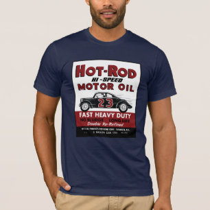 Vintage Hot-Rod Motor Oil tin can design T-Shirt