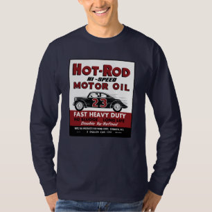 Vintage Hot-Rod Motor Oil tin can design T-Shirt