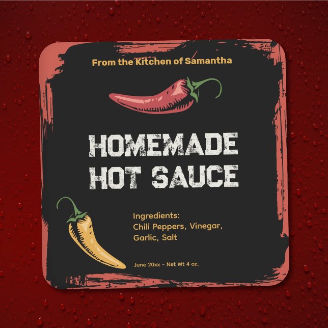 Vintage Hot Sauce Label Sticker (Vintage Hot Sauce Label Sticker)
