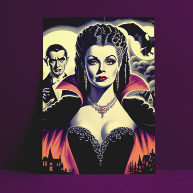 Vintage Hot Vampire Woman Postcard (Creator Uploaded)