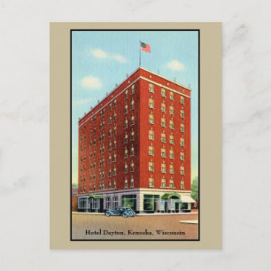 Vintage Hotel Dayton, Kenosha, Wisconsin Postcard