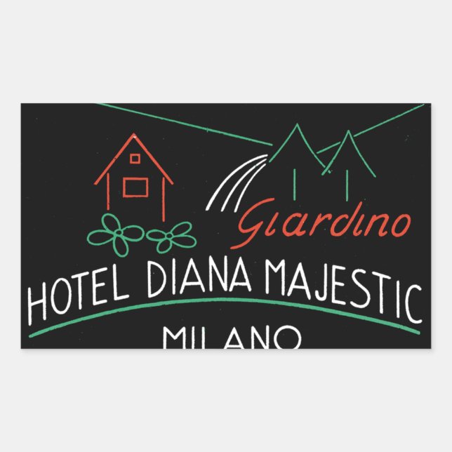 Vintage Hotel Milano Label (Front)