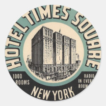 Vintage Hotel New York Times Square Sticker