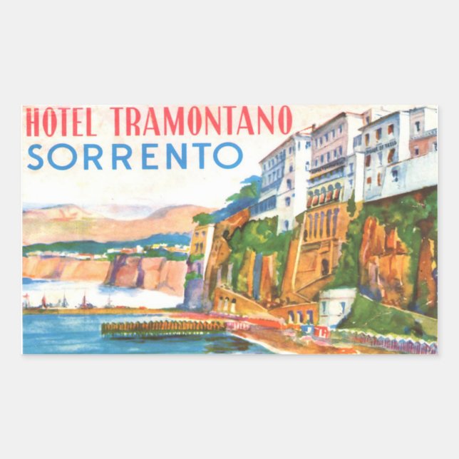Vintage Hotel & Travel Sticker (Front)