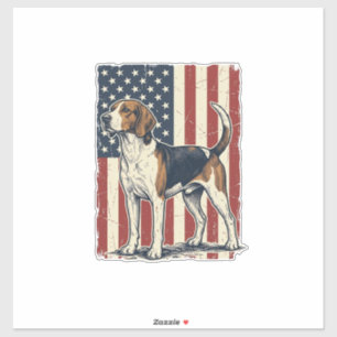 Vintage Hound Dog Patriotic Flag Vector Shirt Desi
