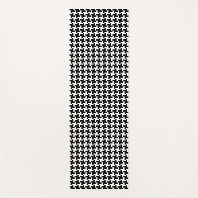 Vintage Houndstooth  Yoga Mat (Front)