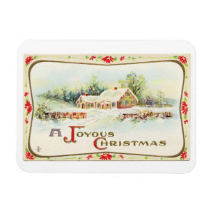 Vintage House Flexible Photo Magnet