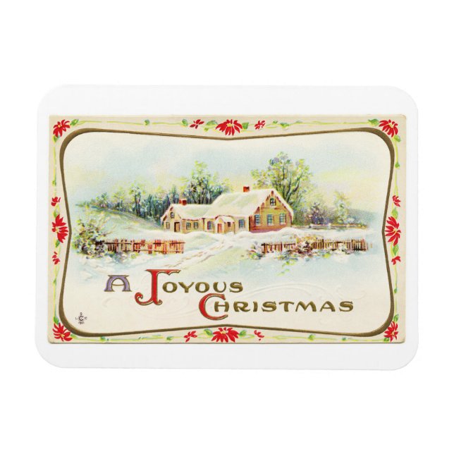 Vintage House Flexible Photo Magnet (Horizontal)