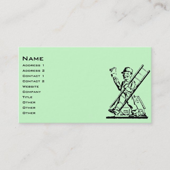 Vintage House Painter Business Card (Front)