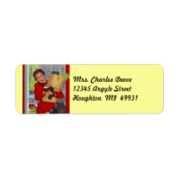 Vintage Housewife Errands run Return Address Label
