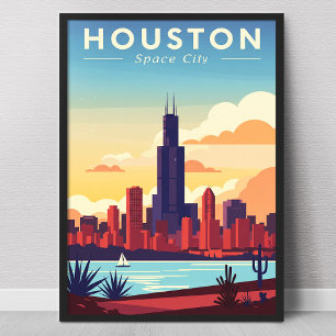 Vintage Houston Poster