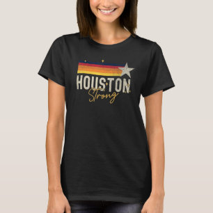 Vintage Houston Texas Strong Longhorn State Flag T-Shirt