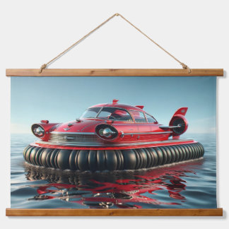 Vintage Hovercraft Car Hanging Tapestry