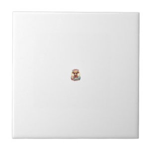 Vintage Howdy Honey Easter Highland Cow Cute Bunny Ceramic Tile