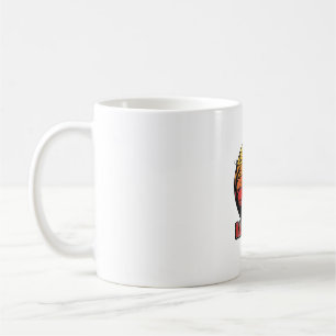Vintage Howling Wolf Happy Halloween Vector Design Coffee Mug