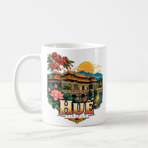 Vintage Huế Vietnam Travel Art Landmark Coffee Mug