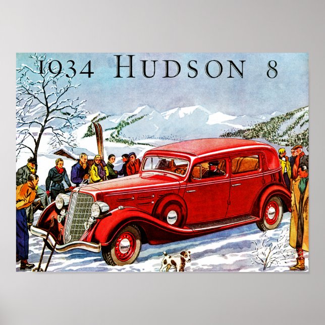 Vintage Hudson Automobile Ad Poster (Front)