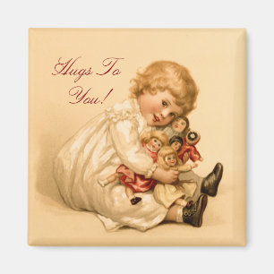 Vintage Hugs To You Magnet