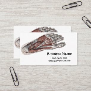 Vintage Human Anatomy Foot Feet Podiatry Business Card