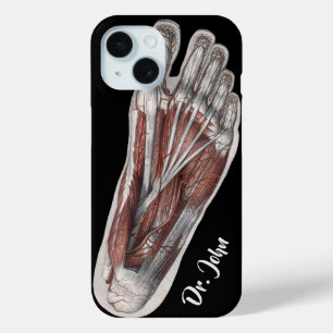 Vintage Human Anatomy Footprint Podiatry Feet iPhone 15 Case