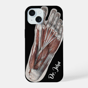 Vintage Human Anatomy Footprint Podiatry Feet iPhone 15 Case