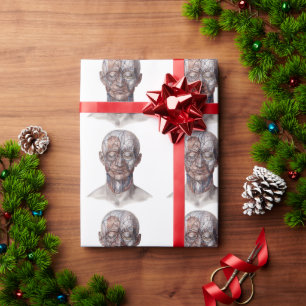 Vintage Human Anatomy Science, Head Throat Nose Wrapping Paper