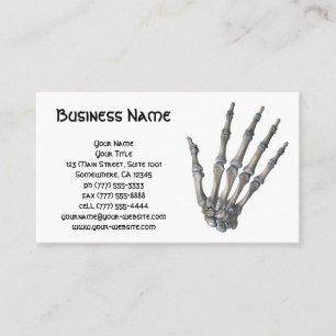Vintage Human Anatomy Science, Skeleton Hands Business Card