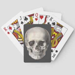 Vintage Human Anatomy Skull, Halloween Skeleton Playing Cards