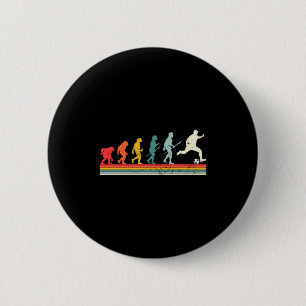 Vintage Human Evolution Soccer Player Football Soc 6 Cm Round Badge