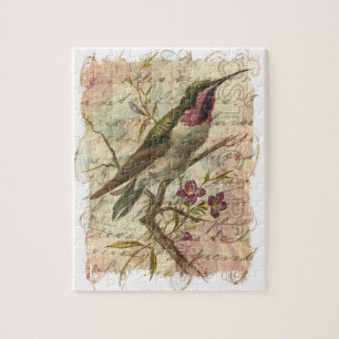 Vintage Hummingbird Jigsaw Puzzle