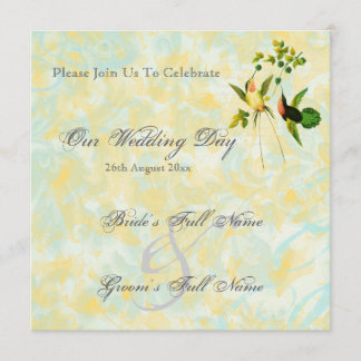 Vintage Hummingbird Wedding Invitations