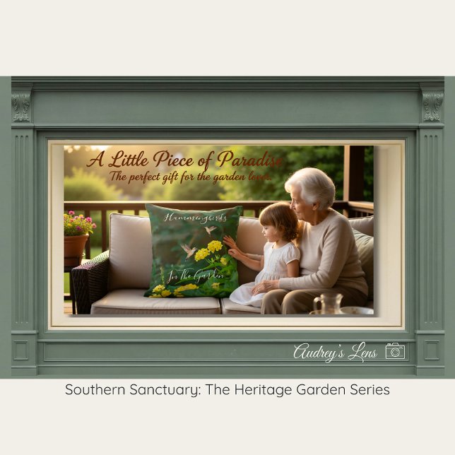 Vintage Hummingbird & Wildflower Botanical Cushion (Creator Uploaded)