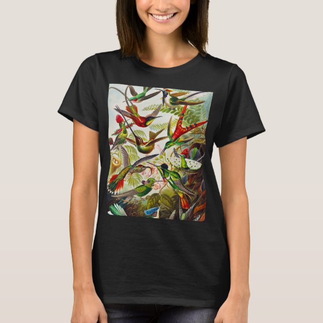 Vintage Hummingbirds by Ernst Haeckel T-Shirt (Front)