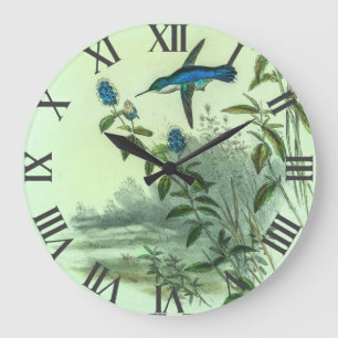 Vintage Hummingbirds by John Gould Large Clock