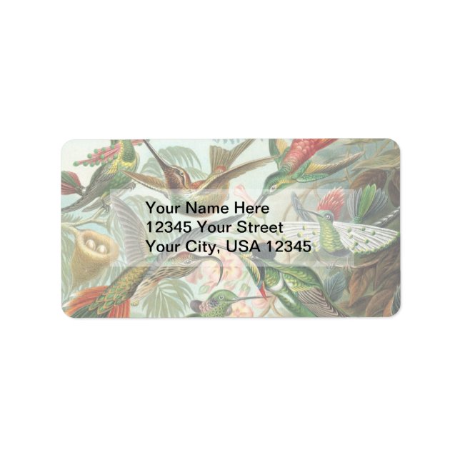 Vintage Hummingbirds Label (Front)