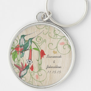 Vintage Hummingbirds Wedding Key Chain