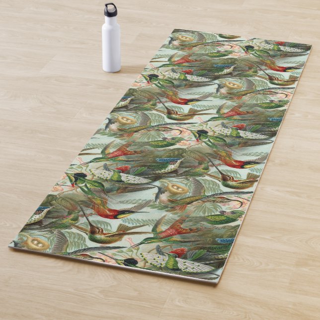 Vintage Hummingbirds Yoga Mat (In Situ)