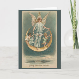 Vintage Hungarian Angels Christmas Greeting Card