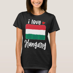 Vintage Hungary Flag Pride For Men Women Support H T-Shirt