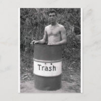 Vintage Hunk in Trash Can