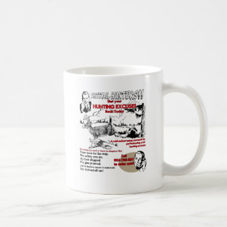 vintage hunter excuses coffee mug