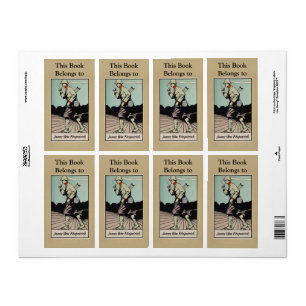 Vintage Hunter Smoking a Cheroot Bookplate