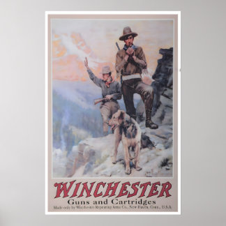 Vintage Hunting Poster Western Sports Art Print