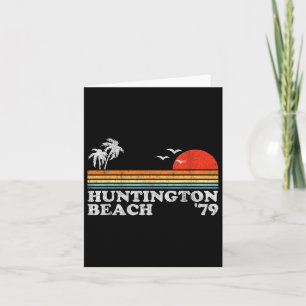 Vintage Huntington Beach California Retro Surfing  Card