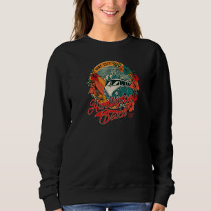 Vintage Huntington Beach Surfing Van Hibiscus & Su Sweatshirt