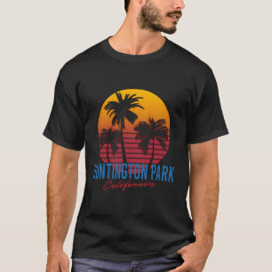 Vintage Huntington Park California Palm Trees Suns T-Shirt